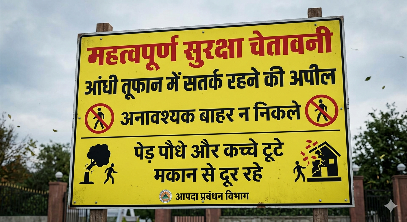 तेज आंधी-तूफान को लेकर कलेक्टर&nbsp; सजग; नागरिकों से सुरक्षित स्थानों पर रहने की अपील,